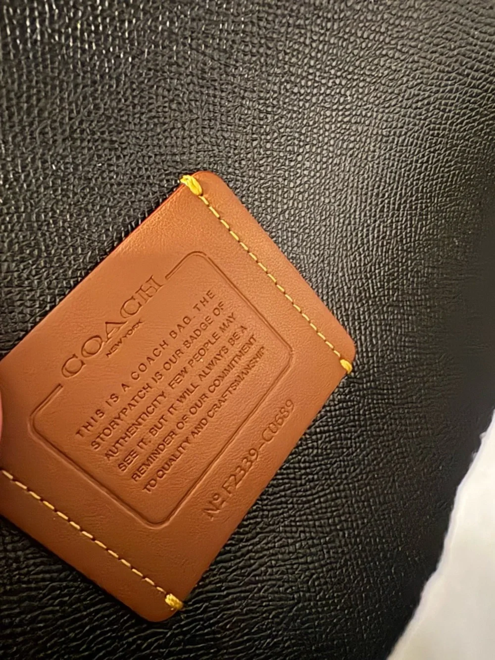 Coach Leather Tote with Gold Turn-Lock - Picture 6 of 9
